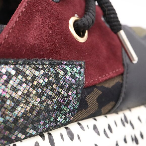 Steve Madden Cliff Sneakers Women’s Size 7.5 Green Burgundy Camo - Picture 2 of 15